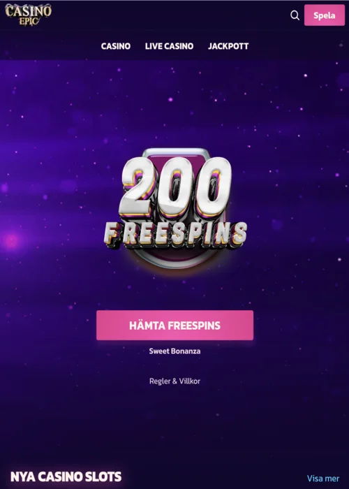 Spelplattform Casino Epic<